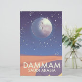 Dammam Saudi-Arabië Reisposter Briefpapier (Staand voorkant)