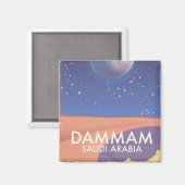 Dammam Saudi-Arabië Reisposter Magneet (Voorkant / Achterkant)