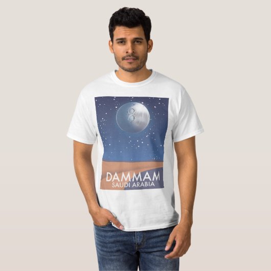 Dammam Saudi-Arabië Reisposter T-shirt (Voorkant volledig)
