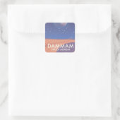 Dammam Saudi-Arabië Reisposter Vierkante Sticker (Tas)