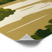 Damme Belgium Retro Travel Art Poster (Hoek)