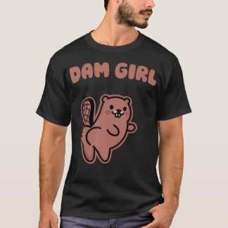 Damme Meisje Dieren Bevers Liefhebbers Natuur T-shirt