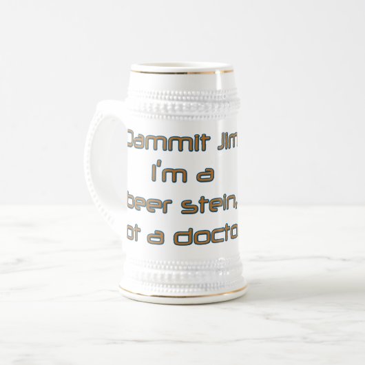 Dammit Jim (van Deleriyes) Bierpul (Voorkant links)