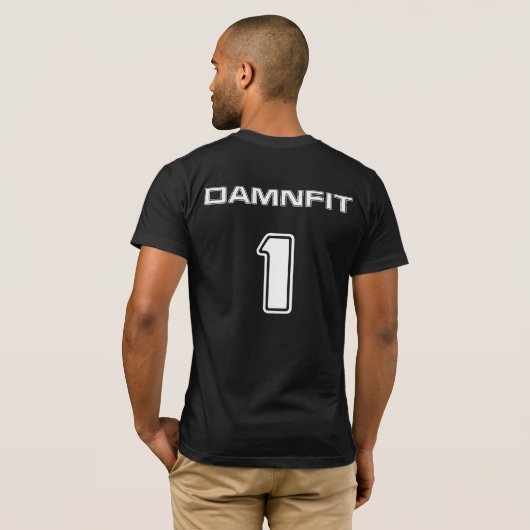 DAMNFIT1 B&W T-shirt (Achterkant volledig)