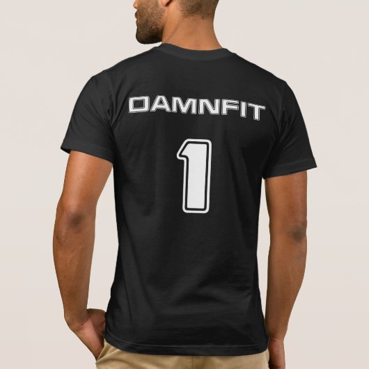 DAMNFIT1 B&W T-shirt (Achterkant)