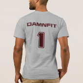 DAMNFIT1 Cran/Grey T-Shirt (Achterkant)