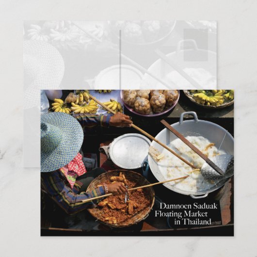 Damnoen Saduak Floating Market in Thailand Briefkaart (Voorkant / Achterkant)