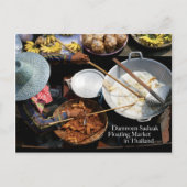 Damnoen Saduak Floating Market in Thailand Briefkaart (Voorkant)