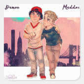 Damon en Maddox Sticker (Voorkant)