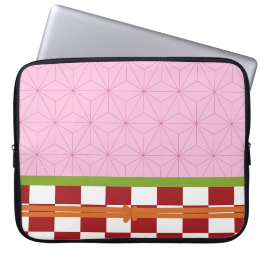 Damon Slayer Kimetsu no Yaiba Nezuko Laptop Hoesje Laptop Sleeve (Voorkant)