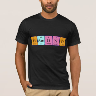 Damond periodiek lijstnaam shirt