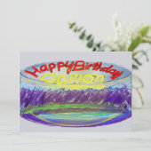 Damon's blauw gebergte van 2017 kaart (Staand voorkant)