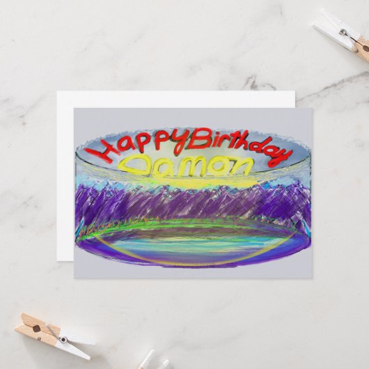 Damon's blauw gebergte van 2017 kaart (Voorkant / Achterkant in situ)