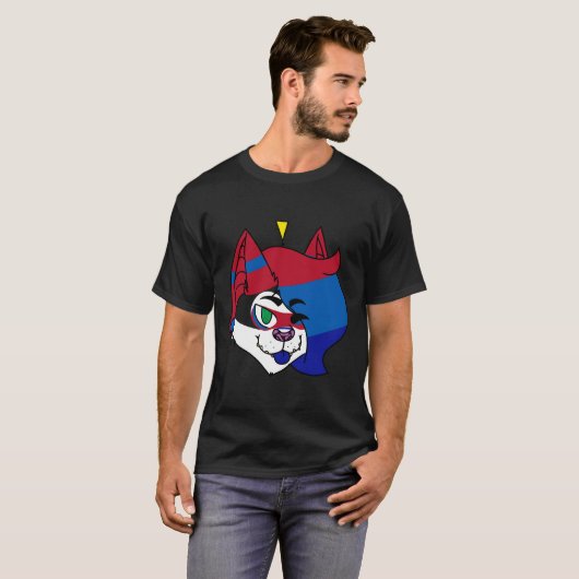 Damp de Huskykat! T-shirt (Voorkant volledig)