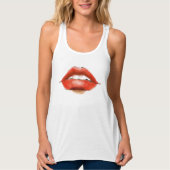 damp rode lippen tanktop (Voorkant)