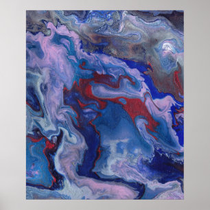 Damp trendy abstract paarse posterprint poster