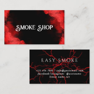 Damp Vape Wolk van Rook Zwart & Wit Visitekaartje