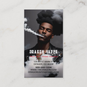 Damp Vape Wolk van Rook Zwart & Wit Visitekaartje