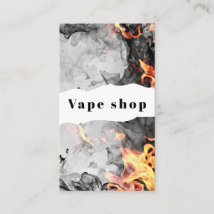 Damp Vape Wolk van Rook Zwart & Wit Visitekaartje