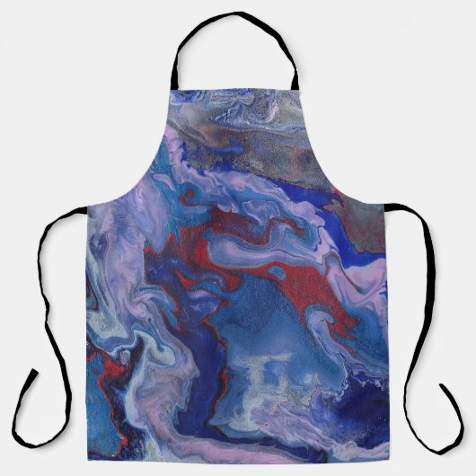 Damp Vibrant Abstract Paarse Schort (Voorkant)