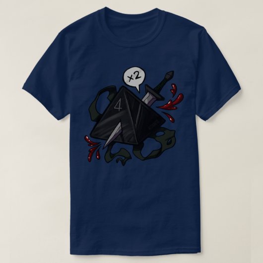 DampD Dice Rogue T-shirt (Design voorkant)