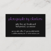 dampdrukmonogram visitekaartje (Achterkant)