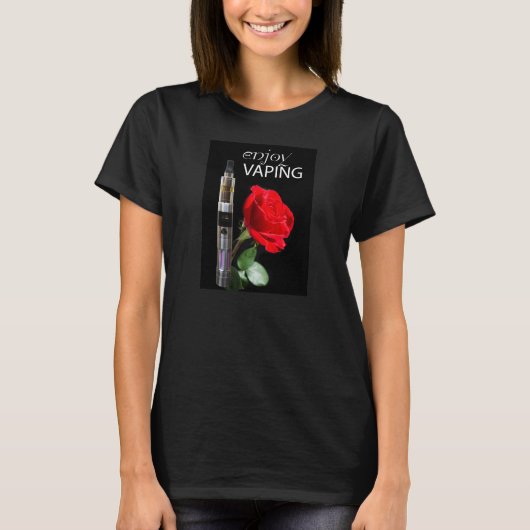 Dampen en roos bloem t-shirt (Voorkant)