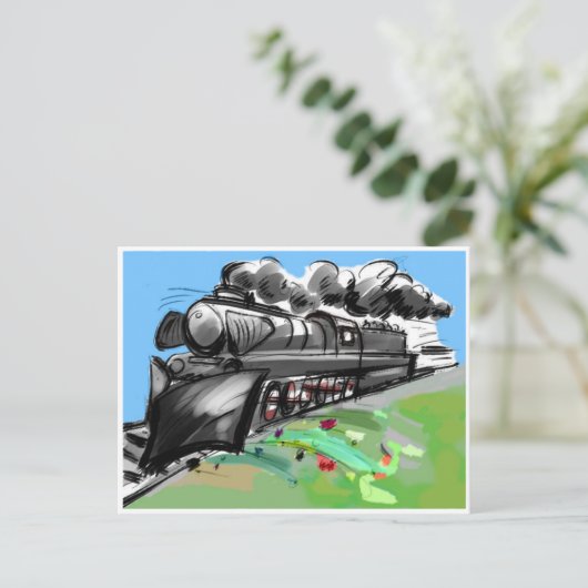 Dampf Lokomotive Postkarte Briefkaart (Staand voorkant)