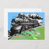 Dampf Lokomotive Postkarte Briefkaart (Voorkant / Achterkant)