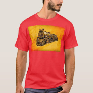 Dampflok locomotief vintage 1 t-shirt