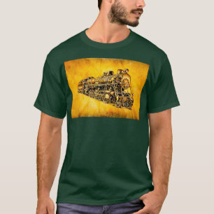 Dampflok locomotief vintage 4 t-shirt