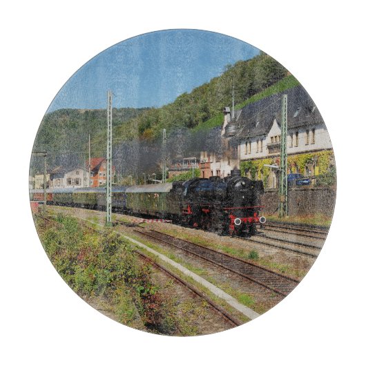 Dampflok mit Sonderzug in Lorch Snijplank (Voorkant)