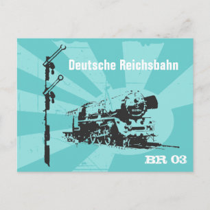 Dampflokdesign Reichsbahn Briefkaart