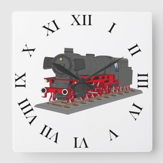 Dampflokomotive Vierkante Klok (Voorkant)