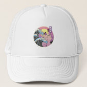 Dampgolfkat - Aesthetisch ontwerp Trucker Pet (Voorkant)