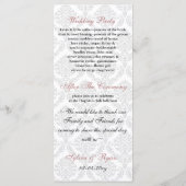 damproze weddenschap programmakaart (Achterkant)