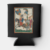 Damsel in nood, 14e-eeuwse middeleeuwse kunst blikjeskoeler (Voorkant)