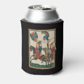 Damsel in nood, 14e-eeuwse middeleeuwse kunst blikjeskoeler (Blikje Achterkant)