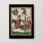 Damsel in nood, 14e-eeuwse middeleeuwse kunst button (Voorkant)