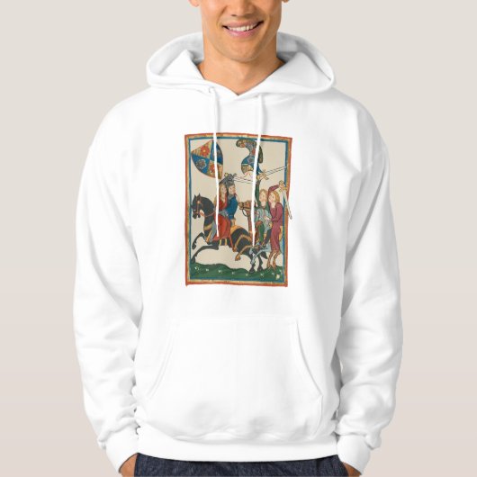 Damsel in nood, 14e-eeuwse middeleeuwse kunst hoodie (Voorkant)