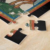 Damsel in nood, 14e-eeuwse middeleeuwse kunst legpuzzel (Zijkant)