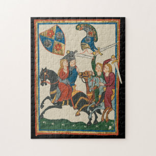 Damsel in nood, 14e-eeuwse middeleeuwse kunst legpuzzel