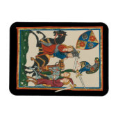 Damsel in nood, 14e-eeuwse middeleeuwse kunst magneet (Horizontaal)