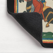 Damsel in nood, 14e-eeuwse middeleeuwse kunst muismat (Hoek)