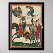 Damsel in nood, 14e-eeuwse middeleeuwse kunst poster (Voorkant)