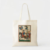 Damsel in nood, 14e-eeuwse middeleeuwse kunst tote bag (Voorkant)