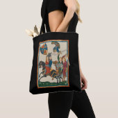 Damsel in nood, 14e-eeuwse middeleeuwse kunst tote bag (Dichtbij)