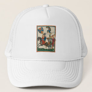 Damsel in nood, 14e-eeuwse middeleeuwse kunst trucker pet