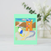 Damsel in nood briefkaart (Staand voorkant)