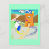 Damsel in nood briefkaart (Voorkant)